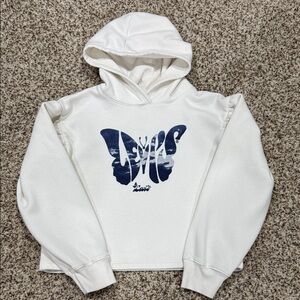 Levi's girls cropped hoodie with butterfly logo graphic size L 12-13